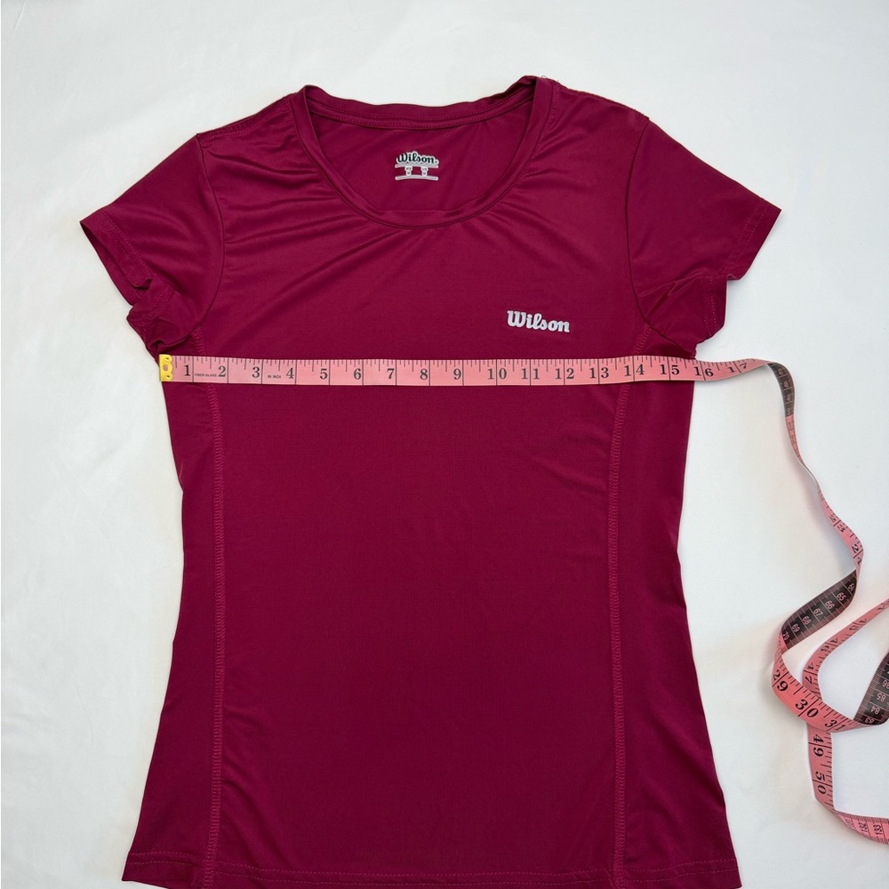 Wilson‎ Athletic Performance Tee Pink Short Sleeve Breathable Workout Top M - Picture 8 of 9